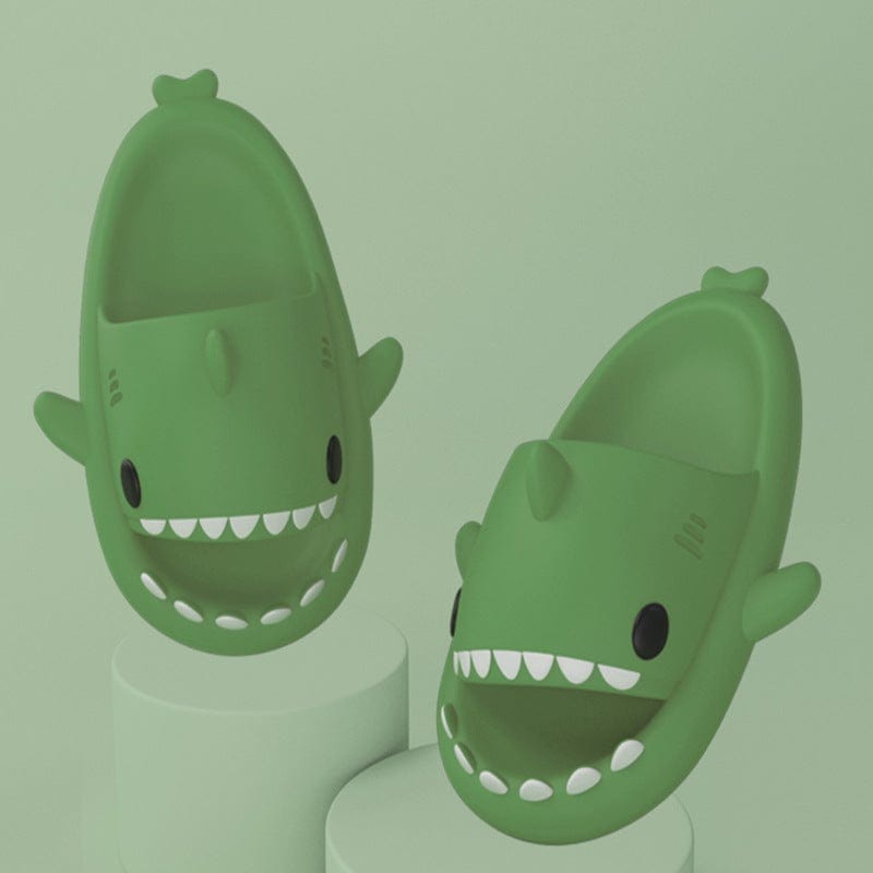 Gadget Gerbil Dark green / 36or37 Children's Slippers Tide Indoor And Outdoor Funny Shark Slippers