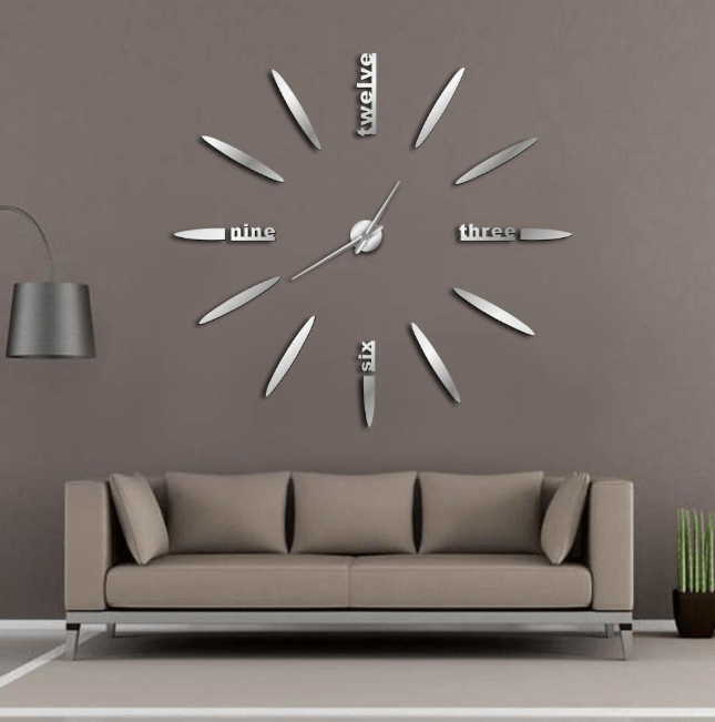 Gadget Gerbil DIY wall clock living room bedroom creative 3D stereo mute home decoration wall clock