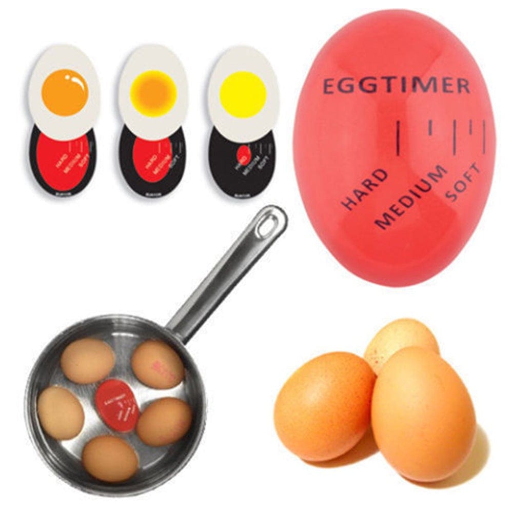 Gadget Gerbil Egg Timer Perfect Color Changing Timer Yummy Soft Hard Boiled Eggs Cooking Kitchen Eco-Friendly Resin Egg Red Timer Tools