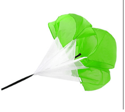 Gadget Gerbil Fluorescent green Running Parachute Training