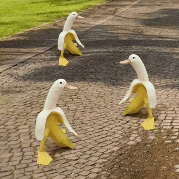 Gadget Gerbil Garden Banana Duck Statue Decoration