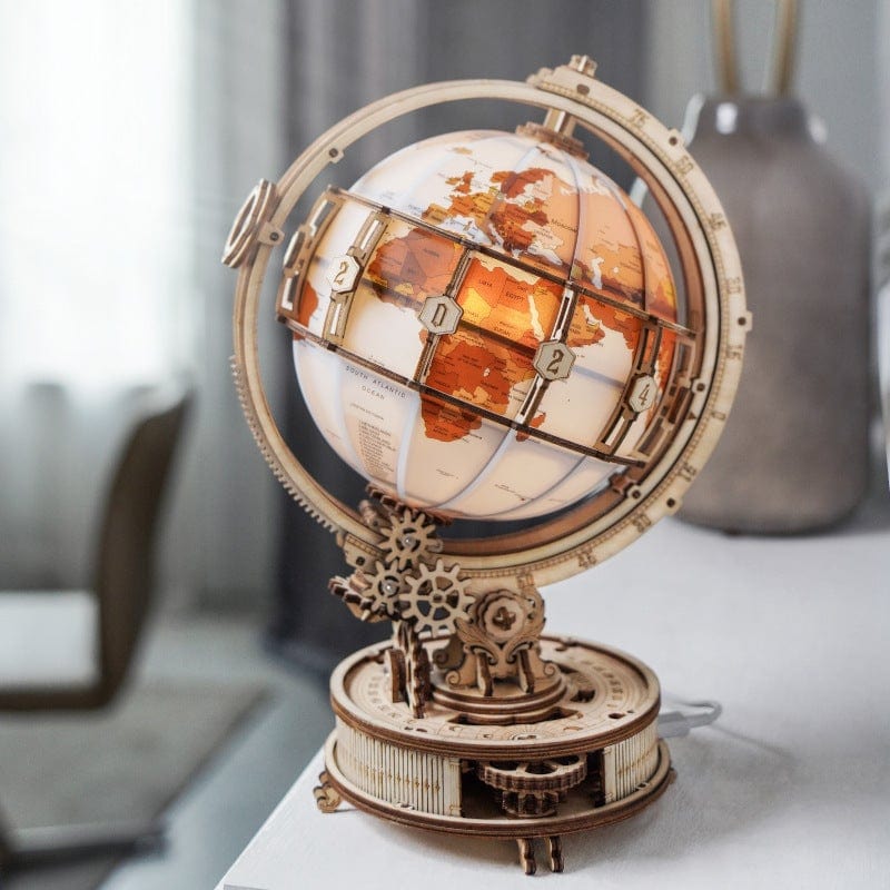 Gadget Gerbil Globe Horizon Wooden Luminous Puzzle Globe