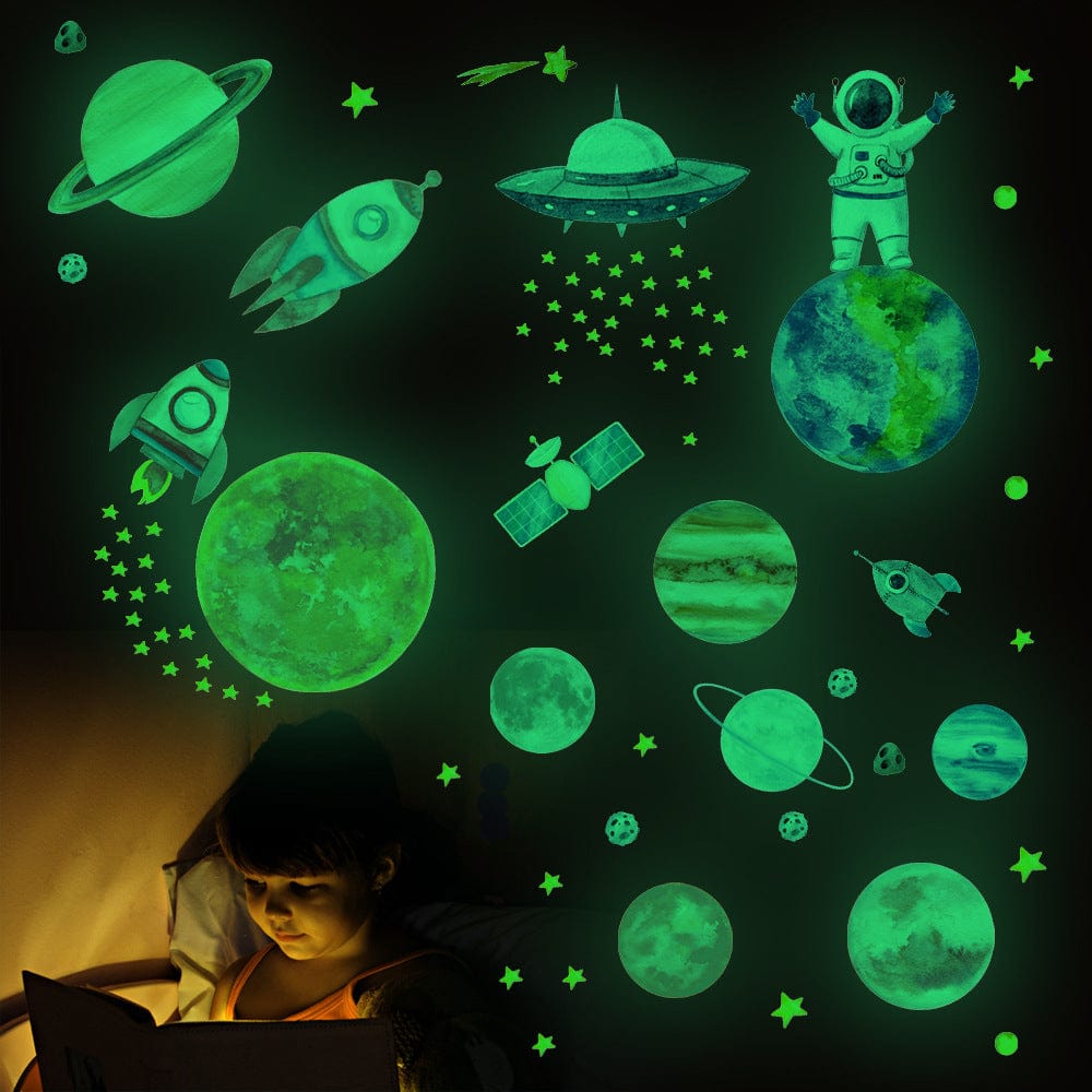 Gadget Gerbil Glow In The Dark Outer Space Wall Stickers