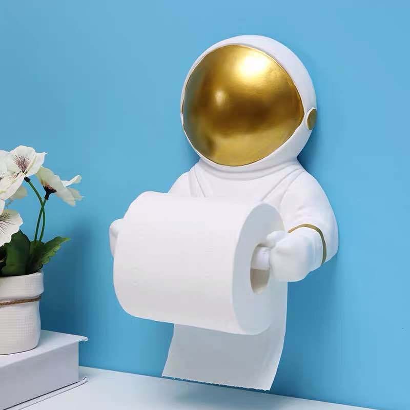 Gadget Gerbil Gold Astronaut Toilet Paper Holder