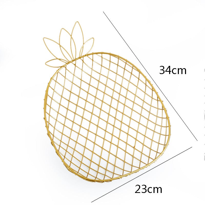 Gadget Gerbil Gold Iron Pineapple Fruit Plate