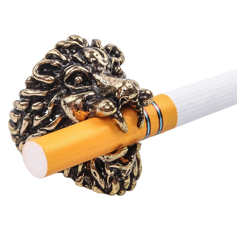 Gadget Gerbil Gold / L Lion Ring Cigarette Holder