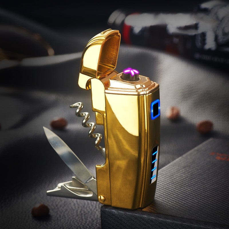 Gadget Gerbil Gold Multifunctional Plasma USB Charging Lighter