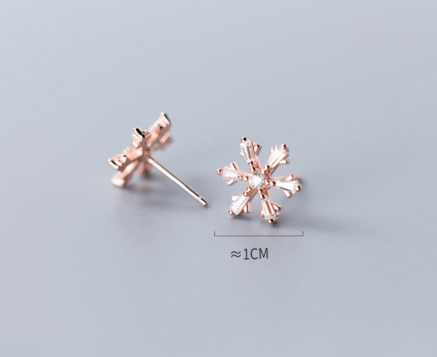 Gadget Gerbil Gold Snowflake Pendant Earrings