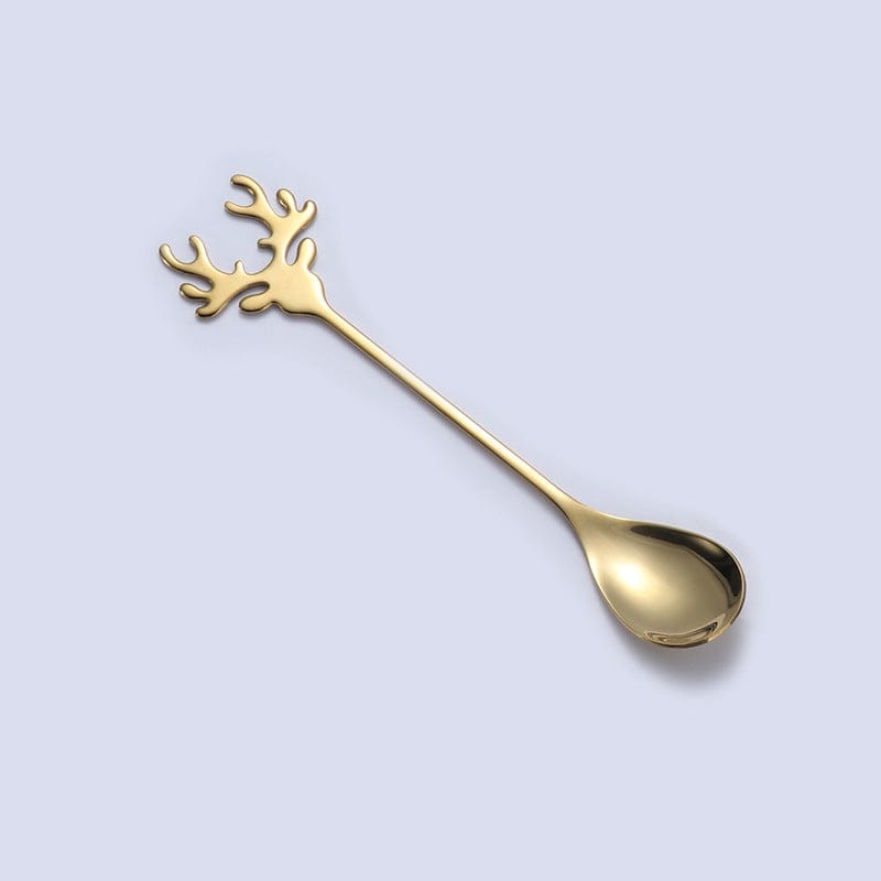 Gadget Gerbil Gold Stainless Steel Elk Coffee Spoon