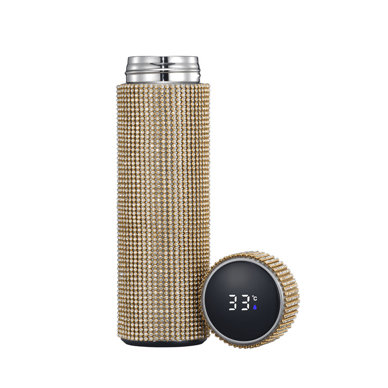Gadget Gerbil Golden / 500ml Rhinestone Thermos Bottle