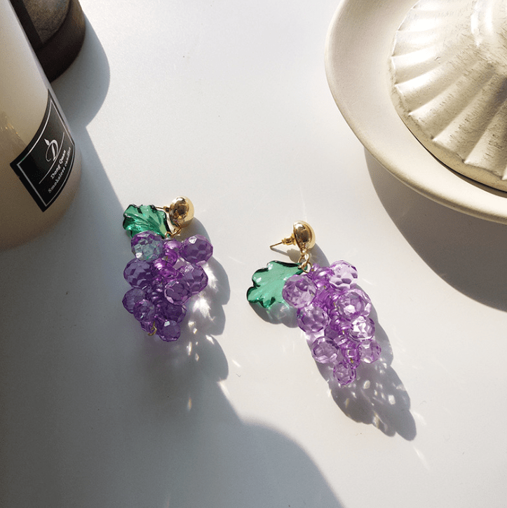Gadget Gerbil Grape Pendant Earrings