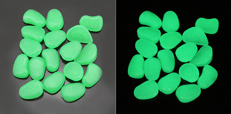 Gadget Gerbil Green / 100pcs Glow In The Dark Garden Pebbles