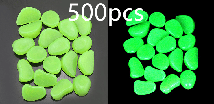 Gadget Gerbil Green / 500pcs Glow In The Dark Garden Pebbles