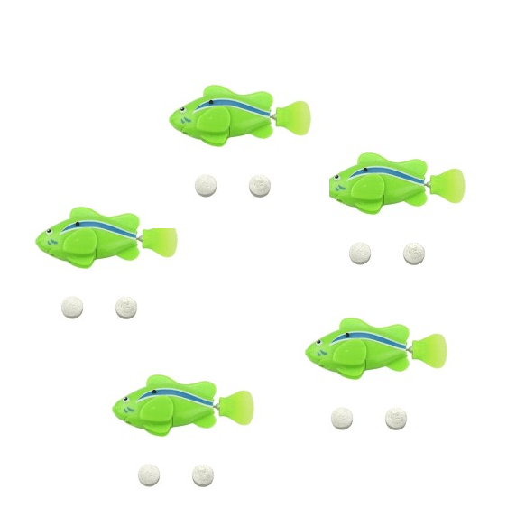 Gadget Gerbil Green 5pcs Swimming Fish Bath Toy
