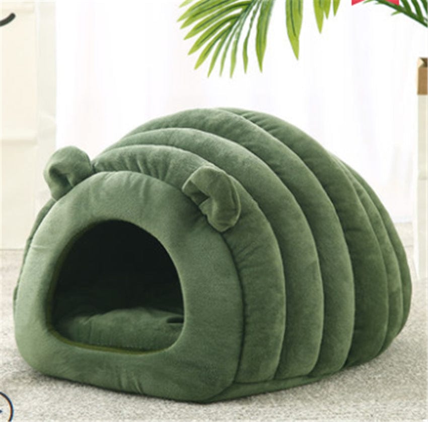 Gadget Gerbil Green Caterpillar Shaped Cat Bed