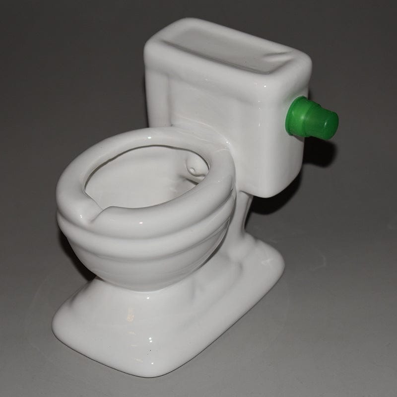 Gadget Gerbil Green Ceramic Toilet Ashtray