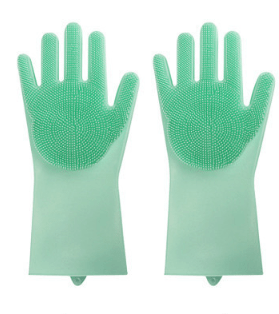 Gadget Gerbil Green Dishwashing Scrubber Gloves