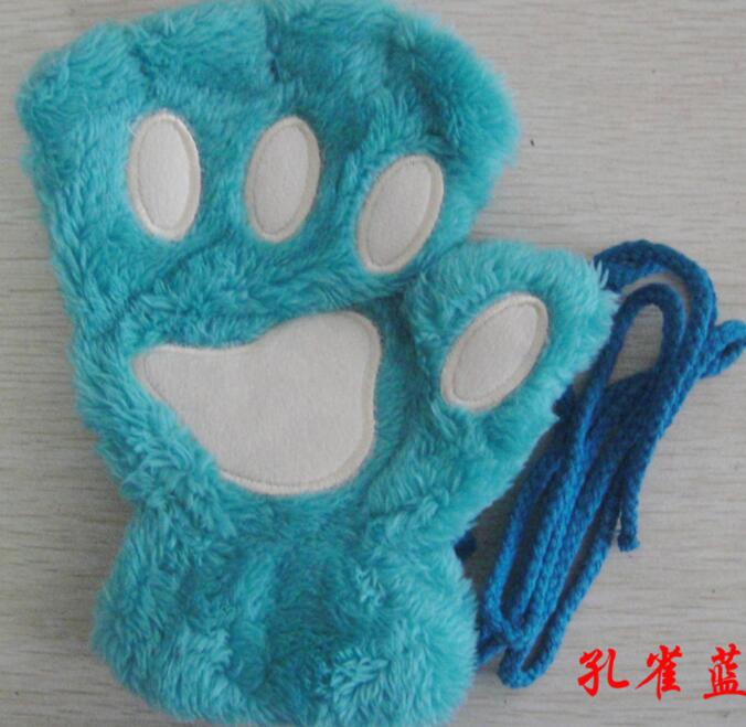 Gadget Gerbil Green Short Finger Bear Paw Gloves