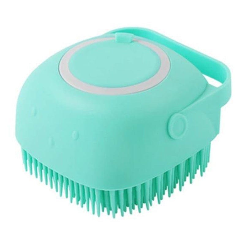 Gadget Gerbil Green / square Silicone Bath Brush For Dogs And Cats