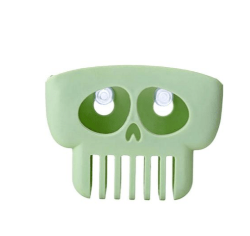 Gadget Gerbil green Suction Cup Skull Kitchen Rack