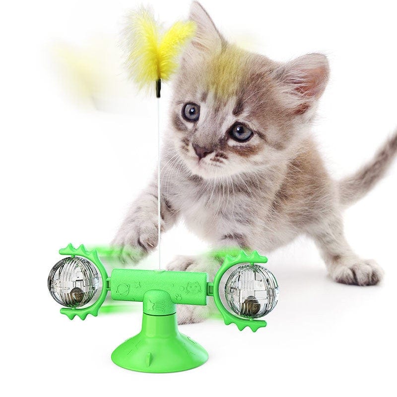 Gadget Gerbil Green Turntable Cat Turntable Cat Windmill  Glowing Toy