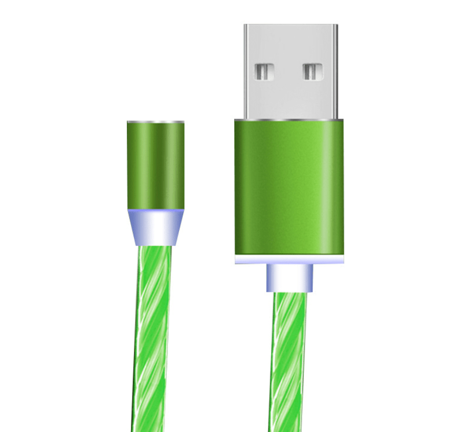 Gadget Gerbil Green / Type c Flowing LED Charging Cable