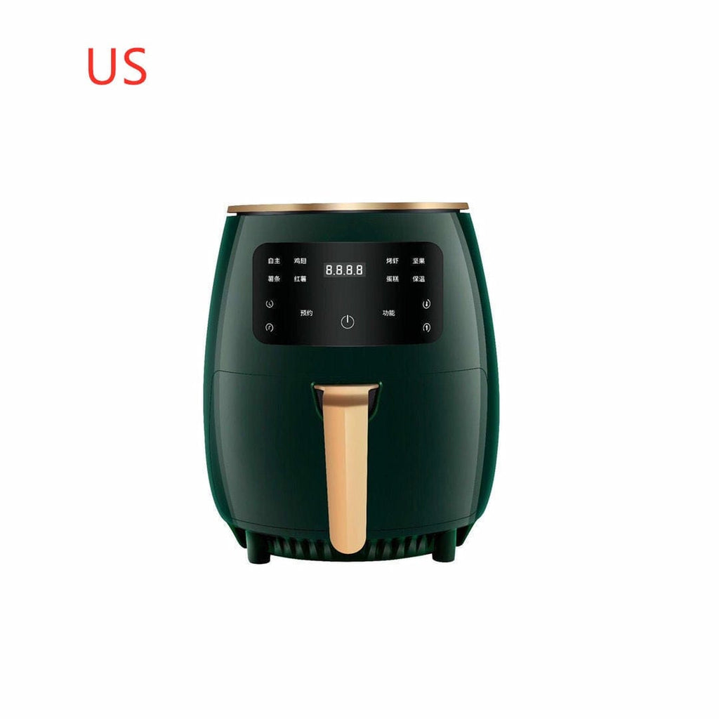 Gadget Gerbil Green / US 220V Smart Air Fryer without Oil Home Cooking 4.5L Large Capacity Multifunction Electric Professional-Design
