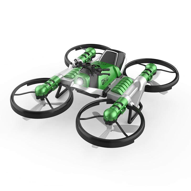 Gadget Gerbil Green wifi camera 2 in 1 Quadcopter Motorcycle Drone