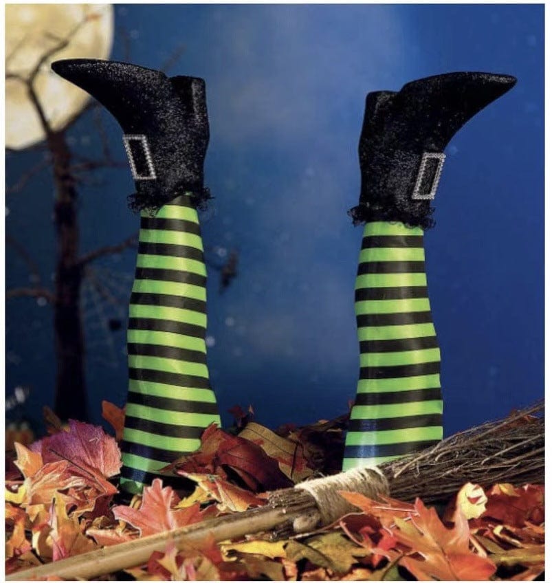 Gadget Gerbil Green Witch Legs Halloween Decoration