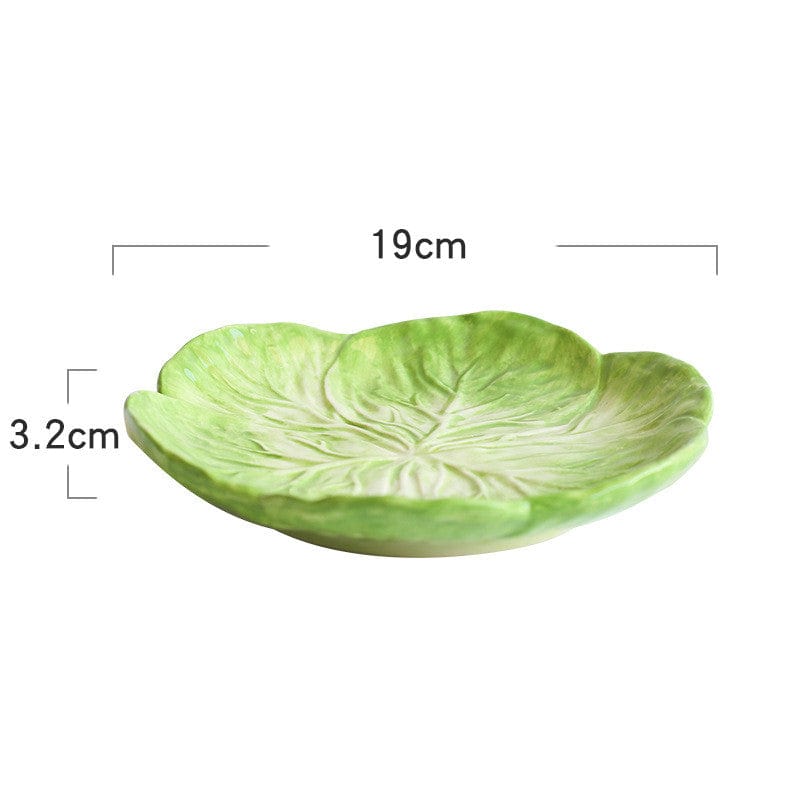 Gadget Gerbil Green / Without rabbit / Plate Ceramic Rabbit Cabbage Plate