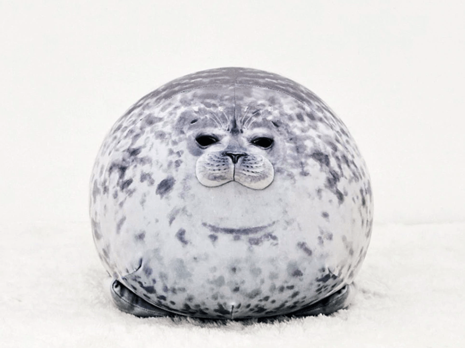Gadget Gerbil Grey / 80cm Large Seal Pillow Doll Aquarium Plush Toy