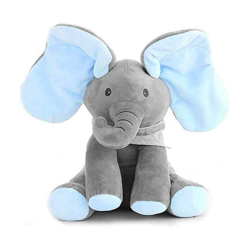 Gadget Gerbil Grey (Blue Ears) Peek A Boo Elephant Plush Toy