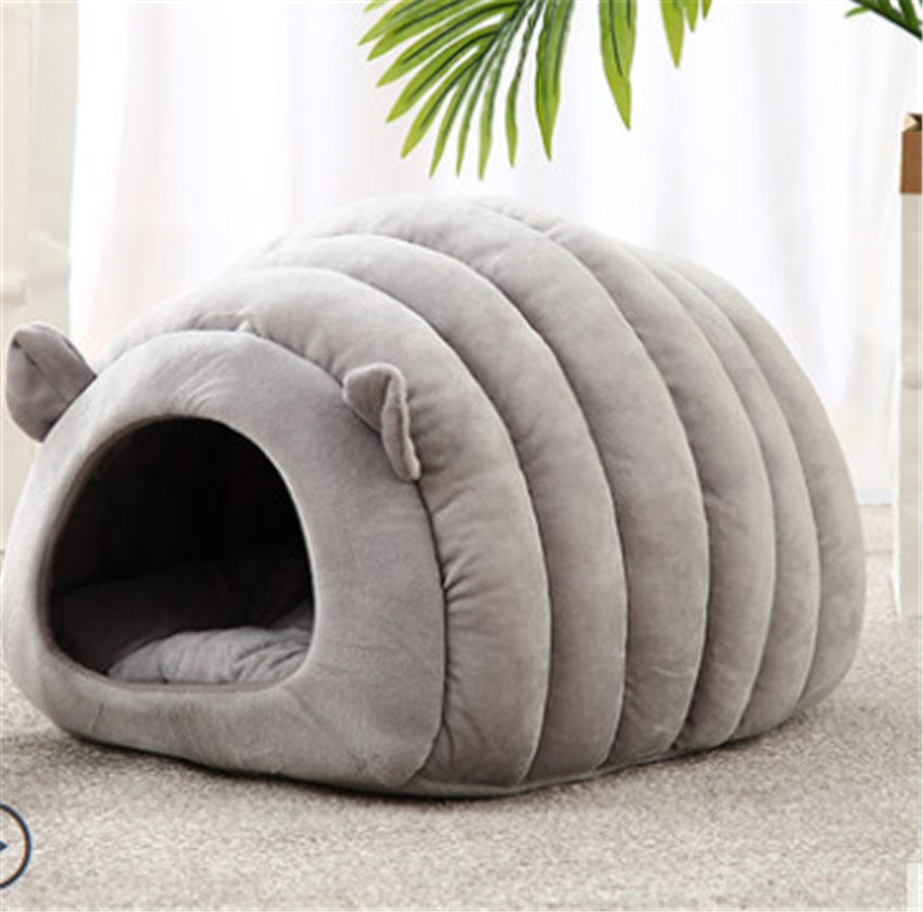 Gadget Gerbil Grey Caterpillar Shaped Cat Bed