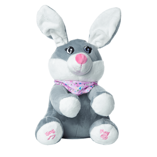 Gadget Gerbil Grey Peek A Boo Bunny Plush Toy