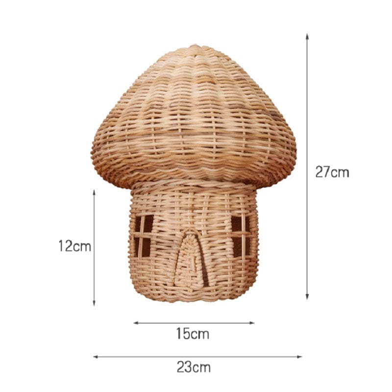 Gadget Gerbil Hand Woven Mushroom House Ornament