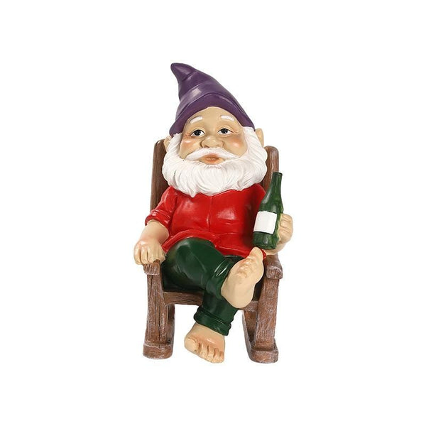 Gadget Gerbil HY72289A / 8x12.5x15cm Garden Ornaments And Rocking Chair Dwarf