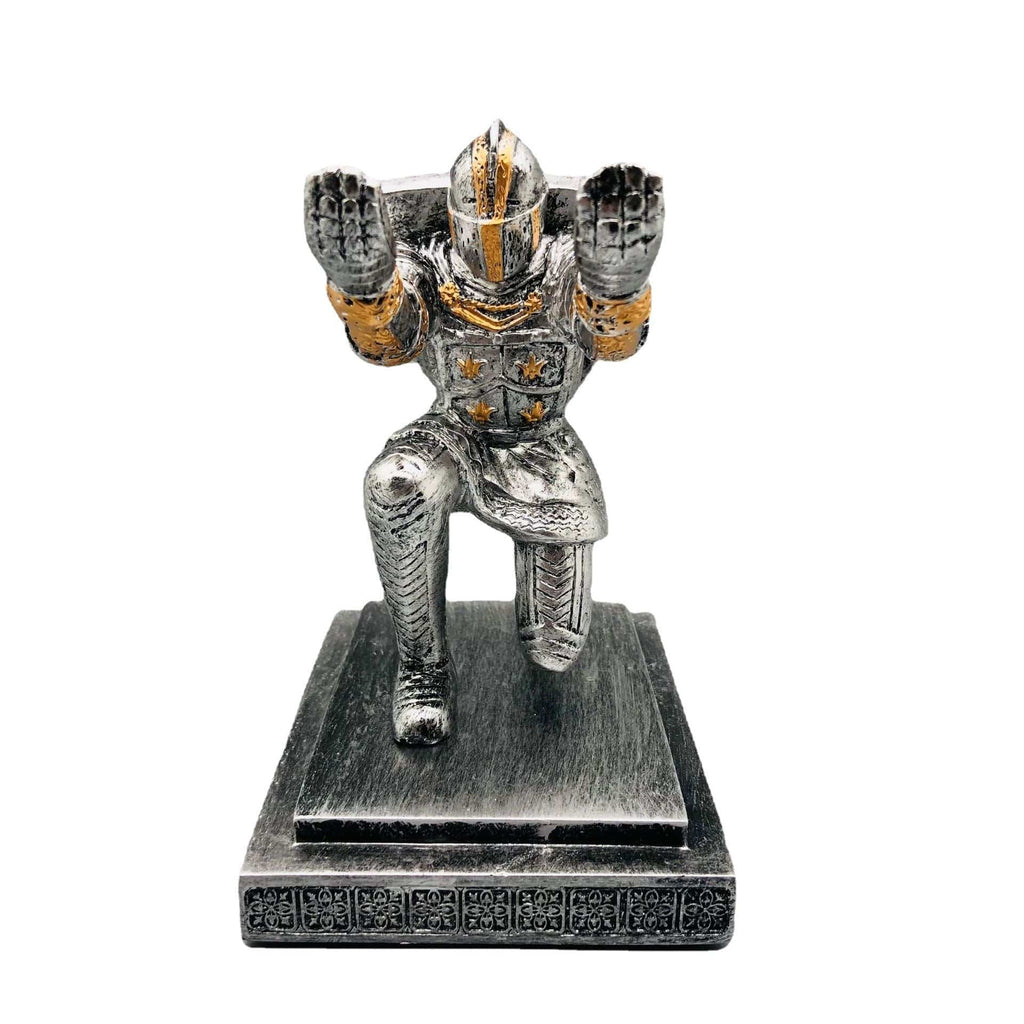 Gadget Gerbil Iron black Knight Statue Pen Holder