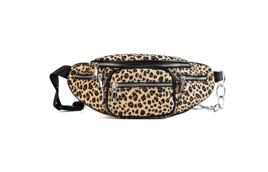 Gadget Gerbil Khaki Leopard Print Fanny Pack