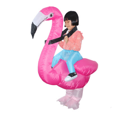 Gadget Gerbil Kids Inflatable Riding Flamingo Costume