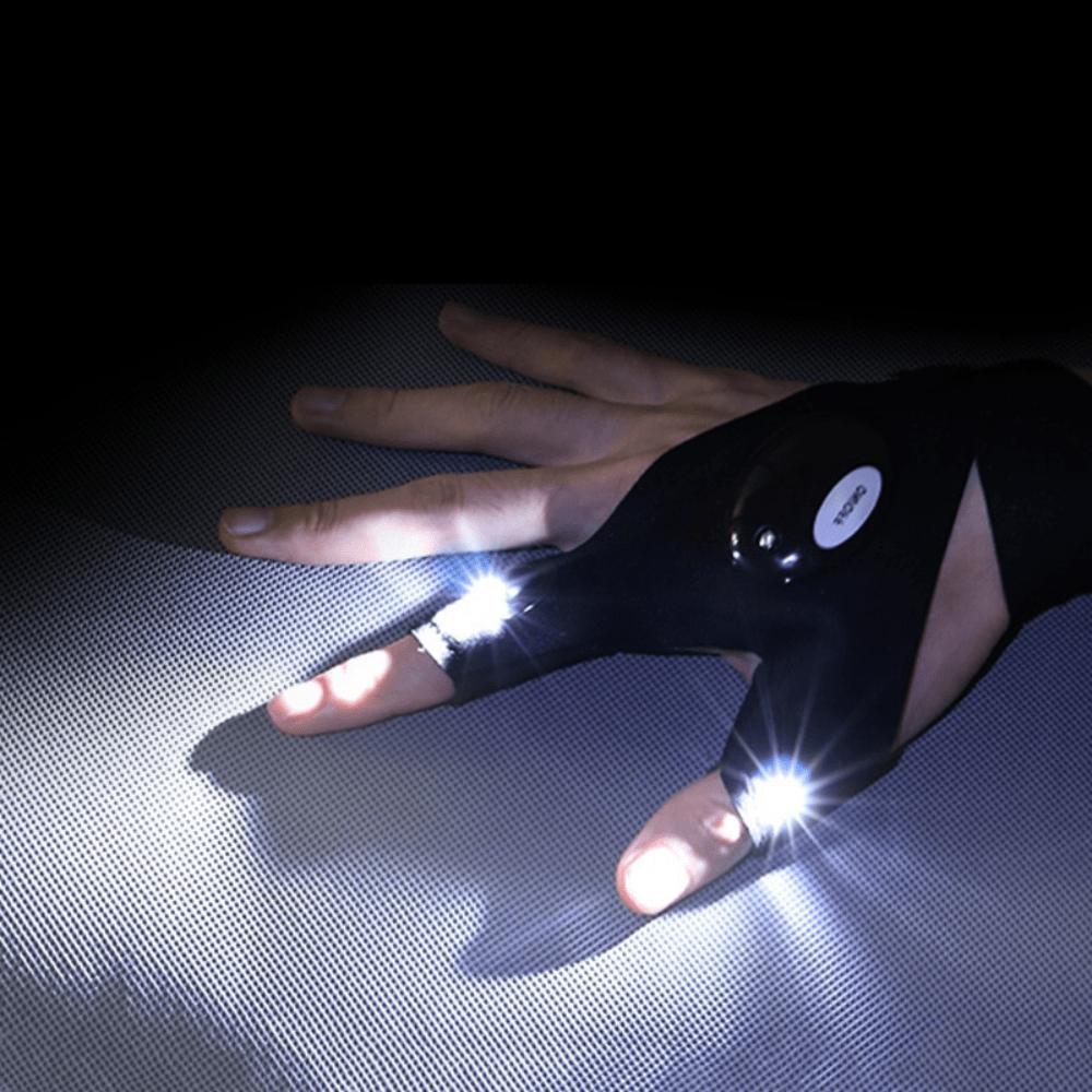 Gadget Gerbil LED Flashlight Finger Gloves