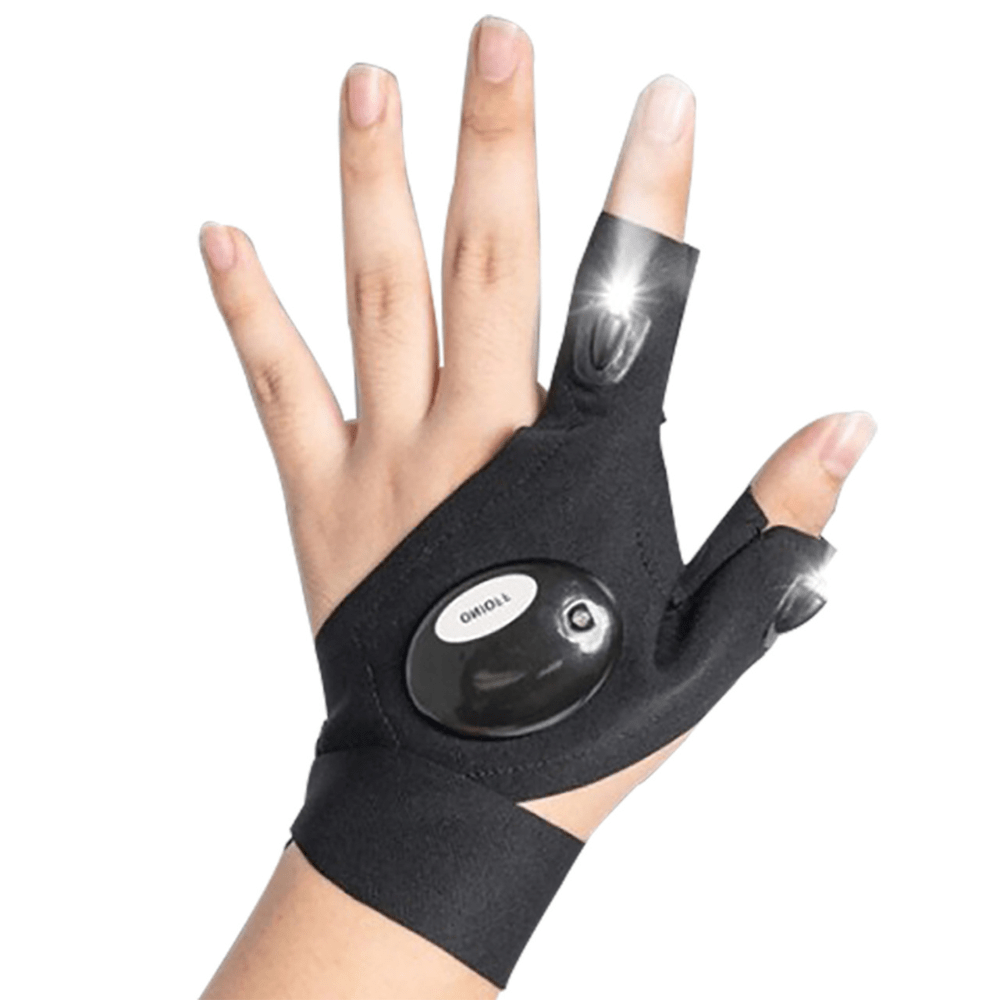 Gadget Gerbil Left Hand Only LED Flashlight Finger Gloves