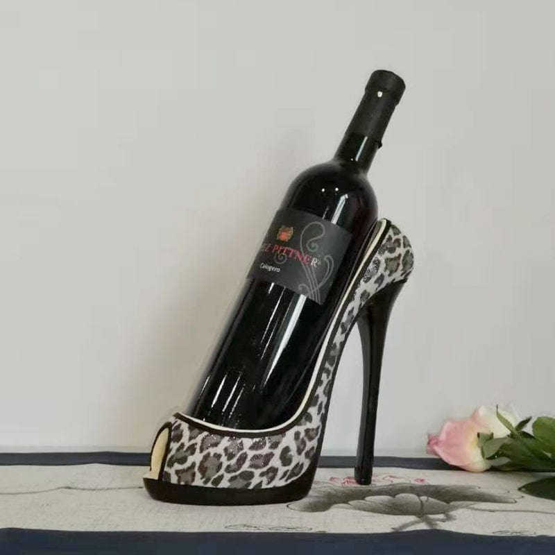 Gadget Gerbil Leopard Print High Heel Wine Holder