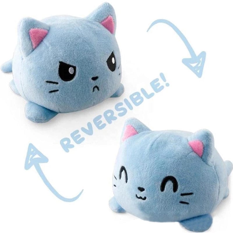 Gadget Gerbil Light Blue Mood Reversible Cat Plush
