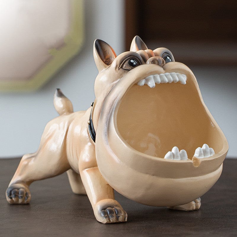 Gadget Gerbil Light yellow Ceramic Bulldog Ashtray