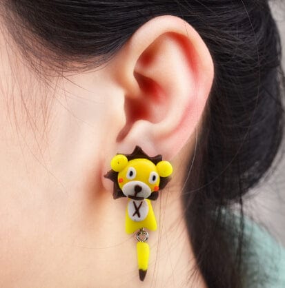 Gadget Gerbil Lion Stud Earrings