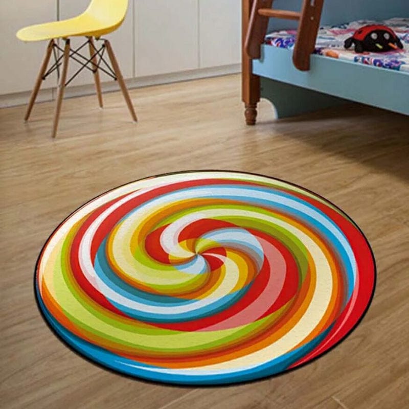 Gadget Gerbil Lollipop / 100cm Cartoon Round Rug Living Room Yoga Mat