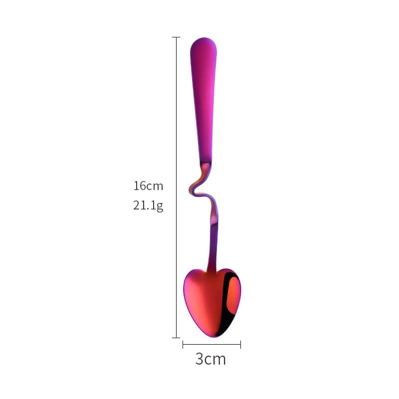 Gadget Gerbil Magic red / Type V Heart-shaped stainless steel hanging cup spoon