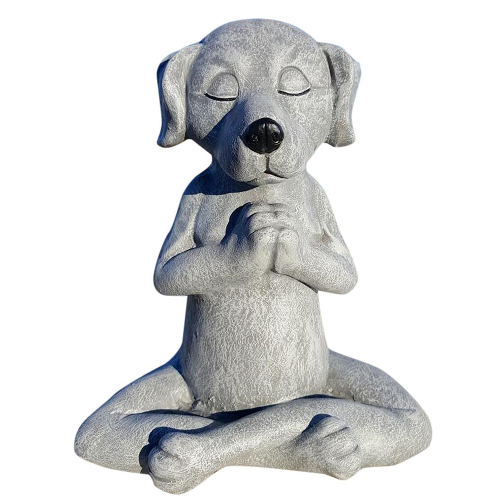 Gadget Gerbil Meditating dog / large Buddhist Meditation Cat Garden Decoration Resin Crafts Yoga Dog Decoration