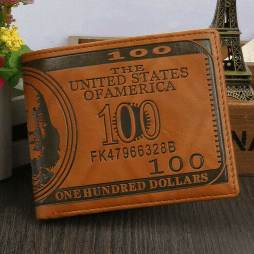 Men's 100 Dollar Bill Leather Wallet [FREE Shipping] – Gadget Gerbil