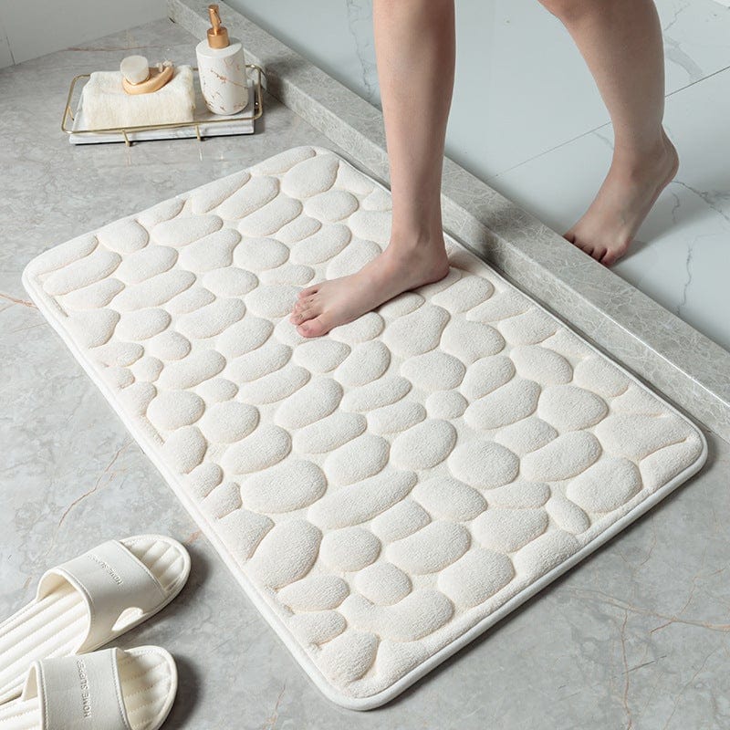 Gadget Gerbil Milky white / 40*60cm Cobblestone Bathroom Mat
